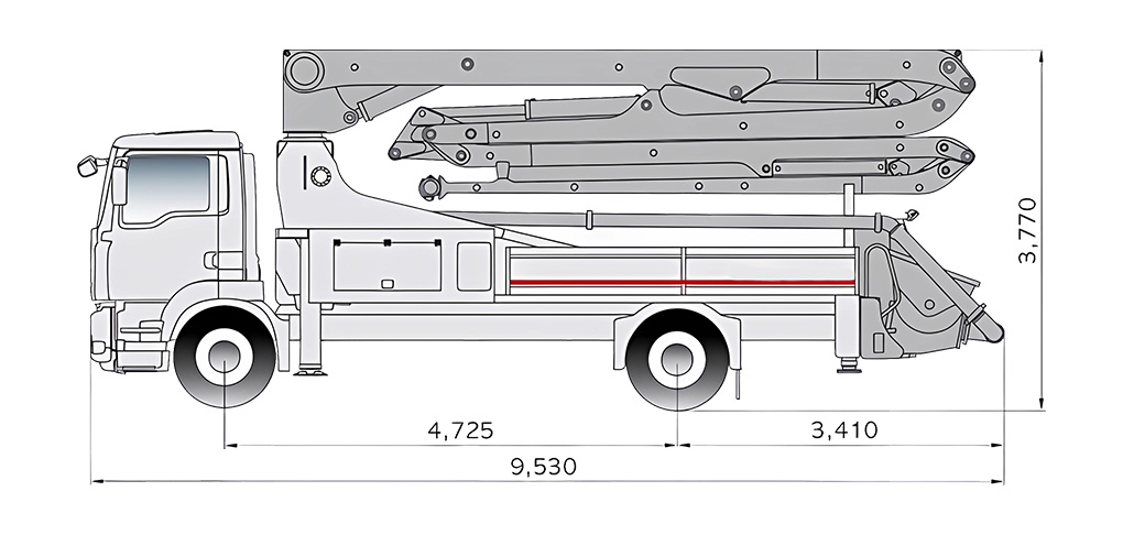 Bomba de hormigón utiform uf28zx4
